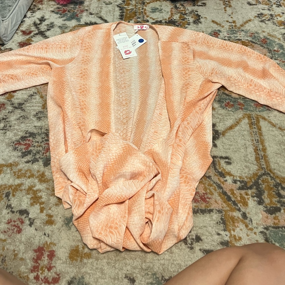 LONG SALMON COLORED BUDDY LOVE DUSTER NWT